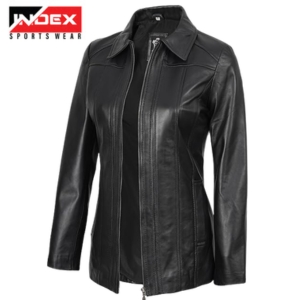 Decrum Women's Lambskin Leather Jacket - Casual Coat Blazer Style