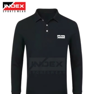 INDEX SPORTSWEAR Long Sleeve Polo Shirt Classic black